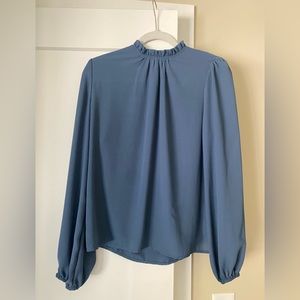 LYANER Long Sleeve Blouse | Blue | M